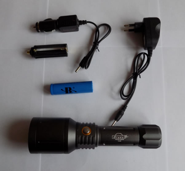 светодиодный фонарик с лазерной указкой Огонь H-296