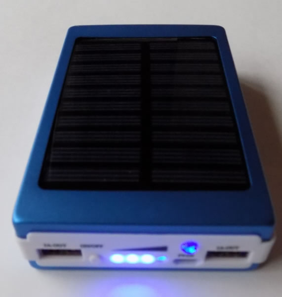 Внешний аккумулятор Powerbank 20000 мАч с солнечной батареей