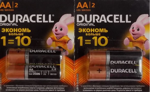Батарейки Duracell АА