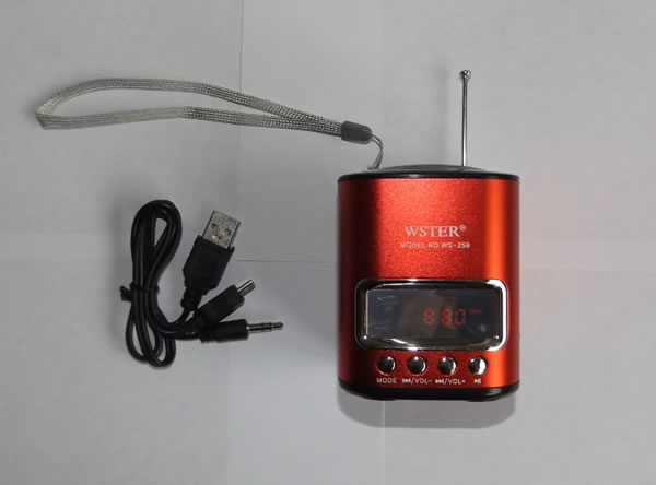 Портативная колонка WSTER WS-259 с радио и MP3 плеером
